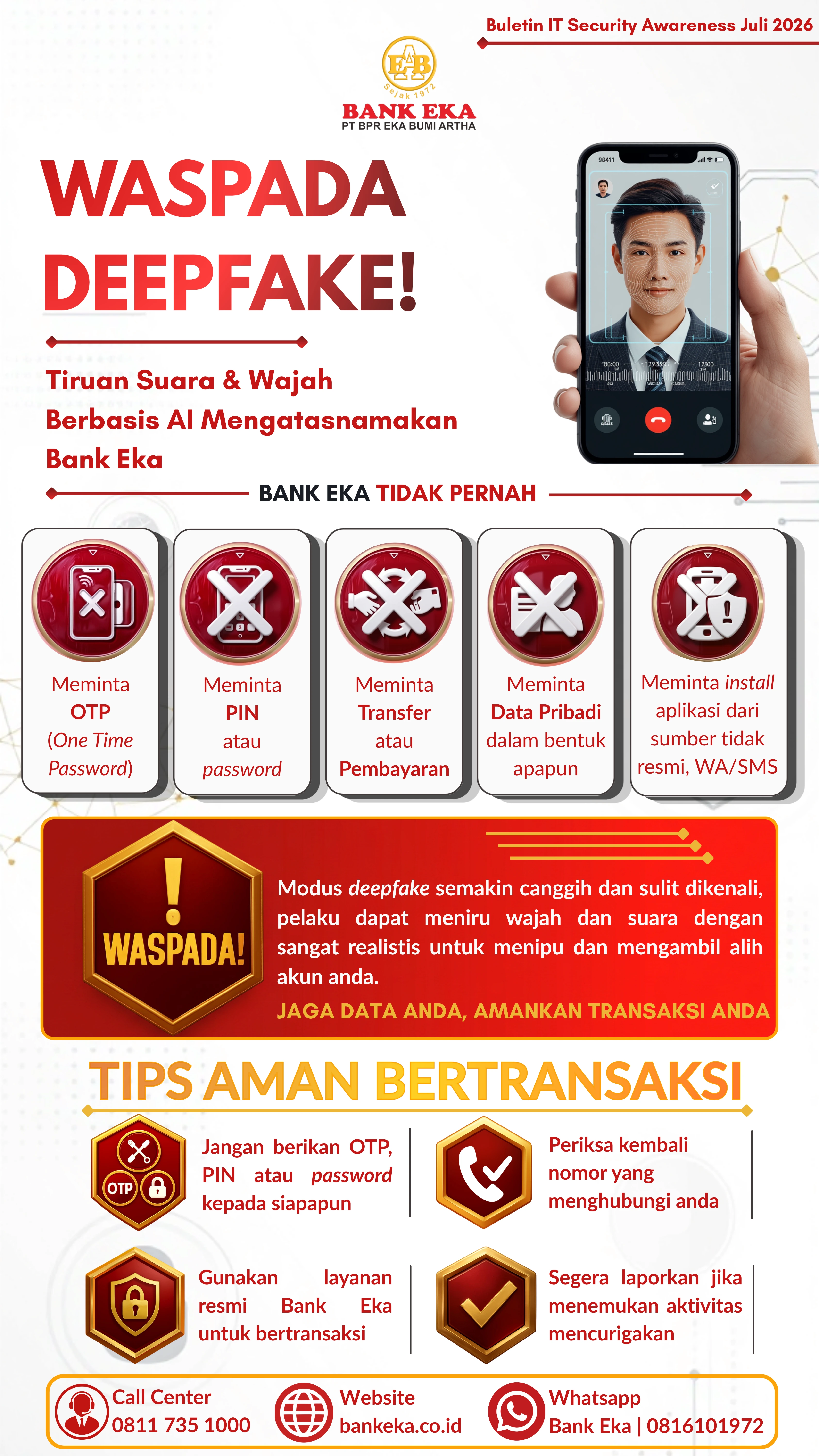 Waspada Modus Penipuan Deepfake AI yang Mengatasnamakan Bank Eka